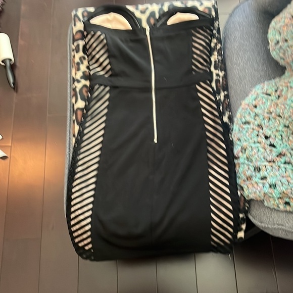 Agaci mini little black dress with nude side panels size small - Picture 3 of 5